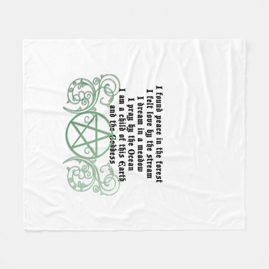 Mooi Wiccan Poem Fleece Deken (Voorkant (Horizontaal))