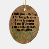Mooi Wiccan Poem Keramisch Ornament (Rechts)