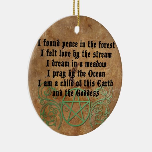 Mooi Wiccan Poem Keramisch Ornament (Rechts)