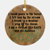 Mooi Wiccan Poem Keramisch Ornament (Voorkant)