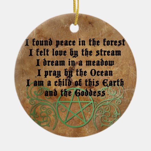 Mooi Wiccan Poem Keramisch Ornament (Voorkant)