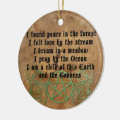 Mooi Wiccan Poem Keramisch Ornament (Links)