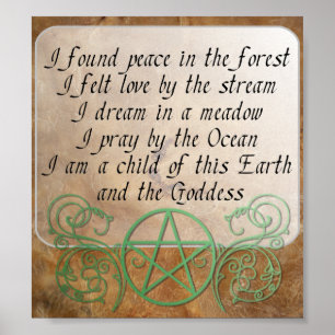 Mooi Wiccan Poem Poster