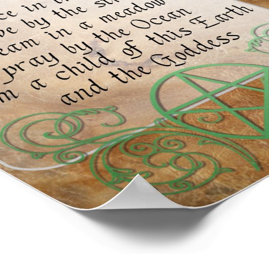 Mooi Wiccan Poem Poster (Hoek)