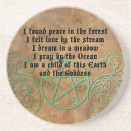Mooi Wiccan Poem Zandsteen Onderzetter