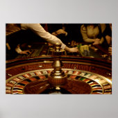 Mooi wiel van de Roulette van Wooden Poster (Voorkant)