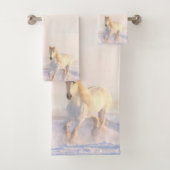 Mooi wild wit paard bad handdoek (Insitu)