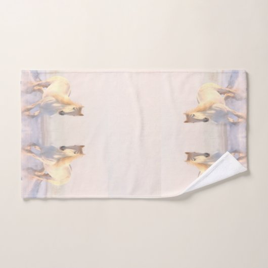 Mooi wild wit paard bad handdoek (Handdoek)