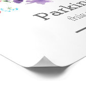 Mooi Wilde Bloemen | Tuin Bruiloft Parkeerbord Poster (Hoek)