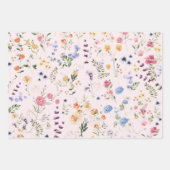 Mooi wilde bloemenweide botanische bloementuin inpakpapier vel (Voorkant 2)