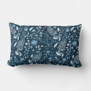 Mooi Wildflower Patroon op grasachtige achtergrond Kussen