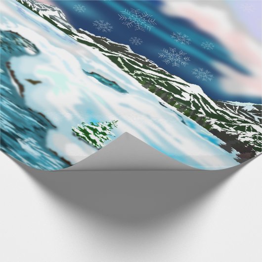 mooi winterlandschap inpakpapier (Hoek)