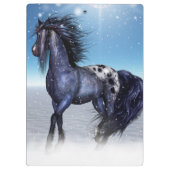Mooi winterpaard klembord (Achterkant)