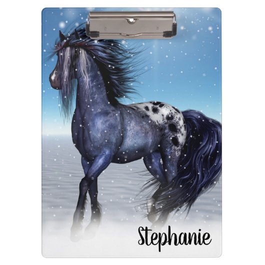 Mooi winterpaard klembord (Voorkant)