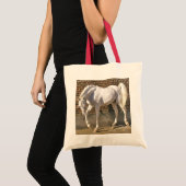 Mooi, wit Arabisch paard Tote Bag (Voorkant (product))