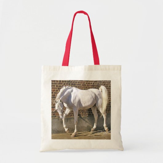 Mooi, wit Arabisch paard Tote Bag (Voorkant)
