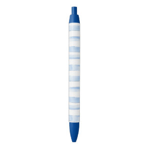 Mooi wit blauw geruit gestreept bruidsdouchefeest zwarte inkt pen
