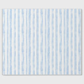 Mooi wit blauw geruit strepen bruidsdouche cadeaupapier (Vlak)
