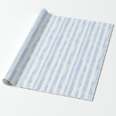 Mooi wit blauw geruit strepen bruidsdouche cadeaupapier (Uitgerold)