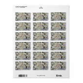 MOOI WIT DAISY BOEKET BLOEMIG ETIKET (Full Sheet)