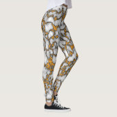 Mooi wit en goud marmeren textuur ontwerp leggings (Rechts)