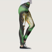 Mooi wit en gouden mardi Gras-masker Leggings (Rechts)