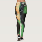 Mooi wit en gouden mardi Gras-masker Leggings (Achterkant)