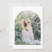 Mooi wit en zwart minimalistisch Vrijgezellenfeest Kaart (Achterkant)