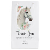 Mooi wit paard boho bloemen dank u klein cadeauzakje (Voorkant)