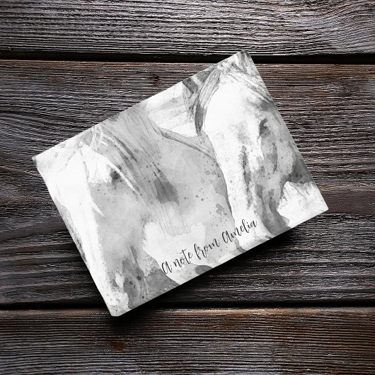 Mooi wit paard gepersonaliseerd post-it® notes