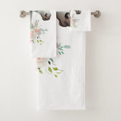 Mooi wit paard hoofd boho bloemen bad handdoek (Insitu)