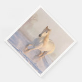 Mooi wit paard in de sneeuw Foto Servet (Hoek)