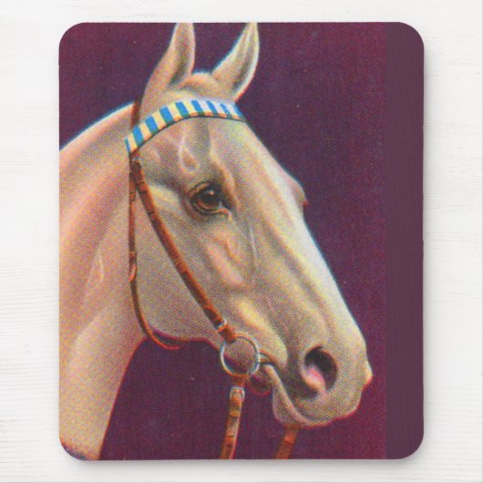 mooi wit paard muismat (Voorkant)