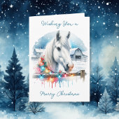 Mooi wit paard op Boerderij Kaart