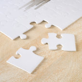 Mooi wit paard op Boerderij Legpuzzel (Zijkant)