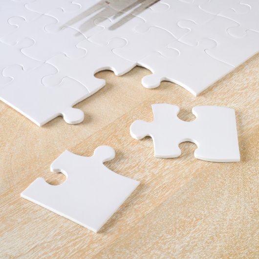 Mooi wit paard op Boerderij Legpuzzel (Zijkant)