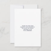 Mooi wit paard rennen in de sneeuw dank u bedankkaart (Achterkant)