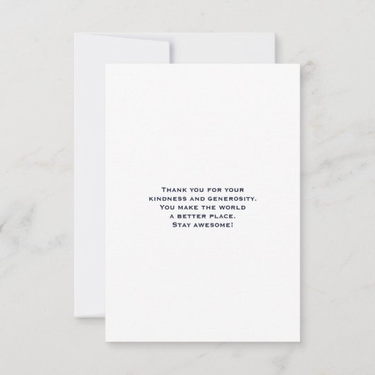 Mooi wit paard rennen in de sneeuw dank u bedankkaart (Achterkant)