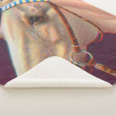 mooi wit paard sherpa deken (3/4)