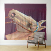 mooi wit paard wandkleed (In Situ (horizontaal))