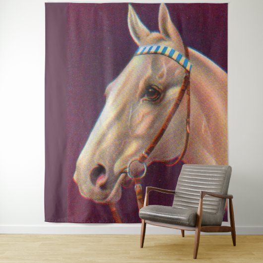 mooi wit paard wandkleed (In situ)