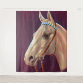 mooi wit paard wandkleed (Voorkant)