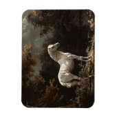 Mooi wit paardenschilderij  flexibel magneet (Verticaal)