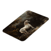 Mooi wit paardenschilderij  flexibel magneet (Linkerzijde)
