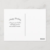 Mooi Wit Paaslelie Bloem Foto Verjaardag Briefkaart (Achterkant)