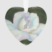 MOOI WIT ROSE VALENTIJN ORNAMENT (voorkant)