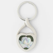 MOOI WIT ROSE VALENTIJN SLEUTELHANGER (Voorkant)