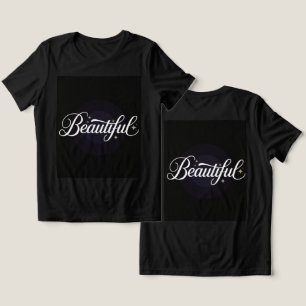 Mooi wit script gouden sterren zwart T-shirt