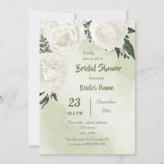 mooi wit vrijgezellenfeest met florkleurige bloem kaart (Voorkant)