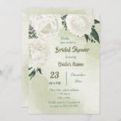 mooi wit vrijgezellenfeest met florkleurige bloem kaart (Voorkant / Achterkant)